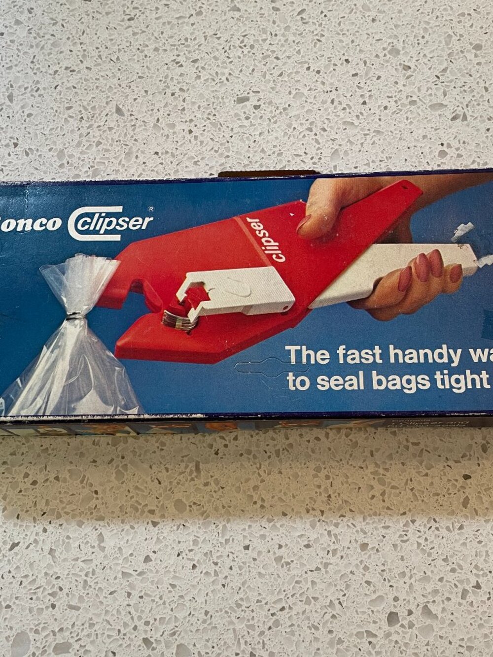Circa 1978 Ronco Clipser - vintage gadget for sealing bags -Never used